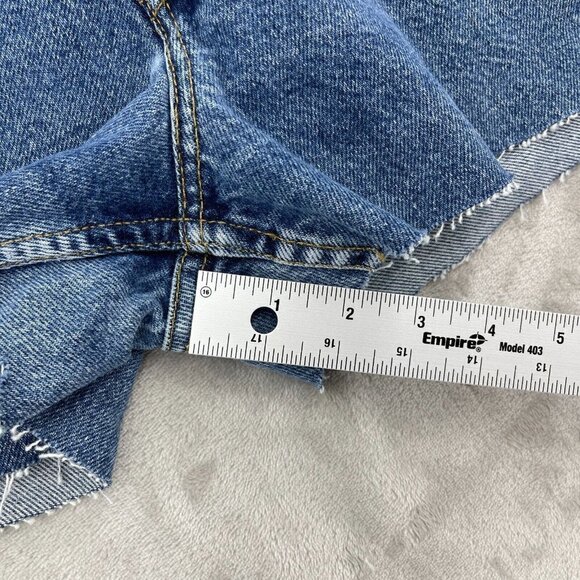 Levi's Vintage 550 High Rise Mom Jean Cut Off Jean Shorts 100% Cotton - Picture 9 of 9